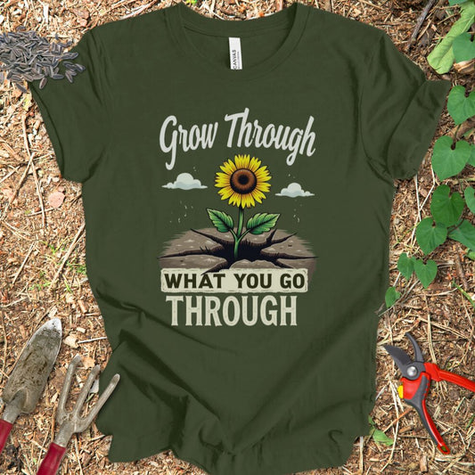 Printify T-Shirt Military Green / S Grow Through