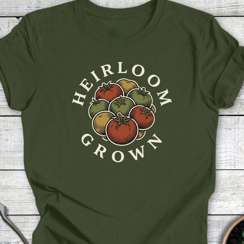 Printify T-Shirt Military Green / S Heirloom Grown T-Shirt