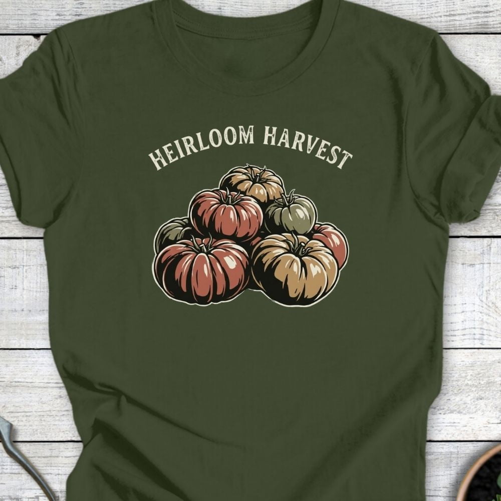 Printify T-Shirt Military Green / S Heirloom Harvest T-Shirt