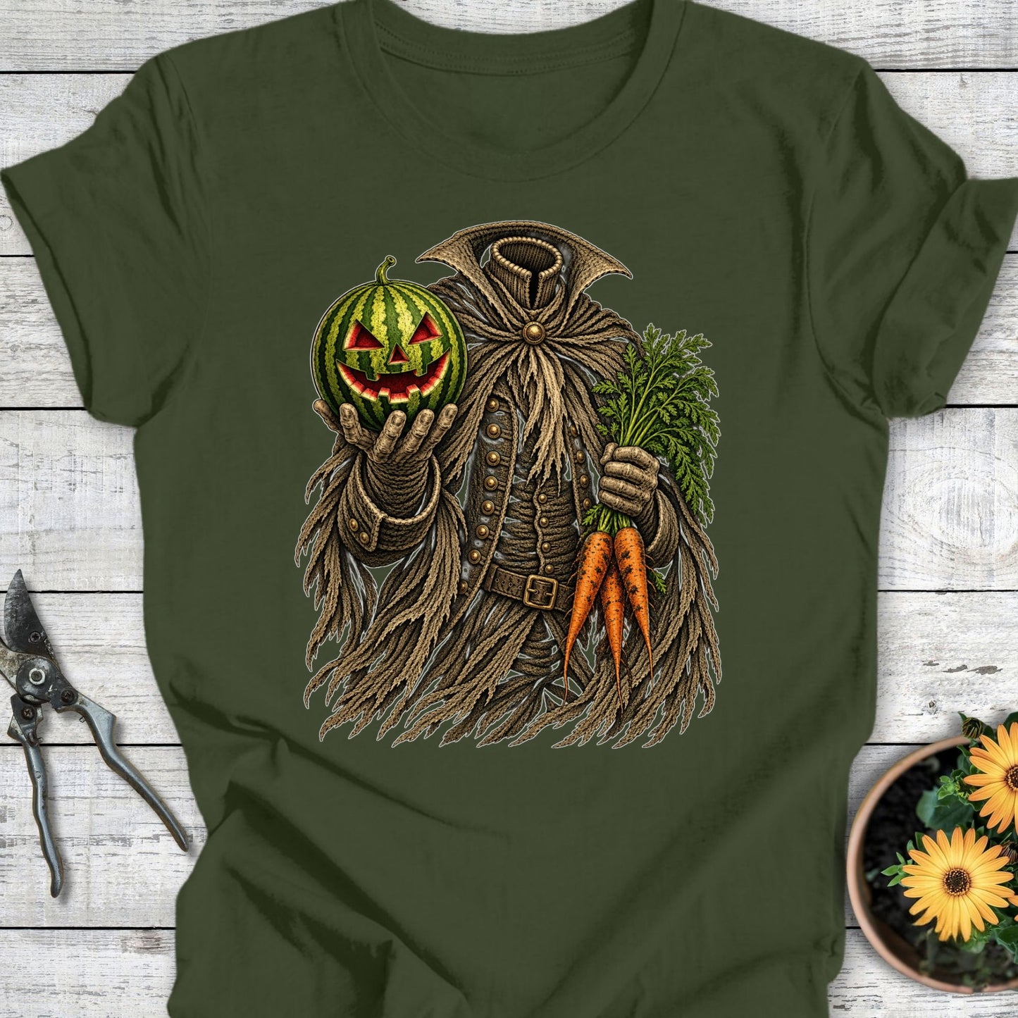 Printify T-Shirt Military Green / S Horseman's Harvest T-Shirt