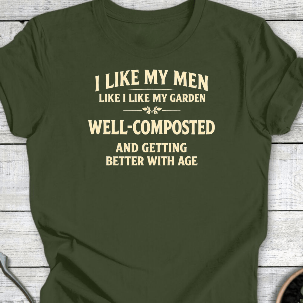 Printify T-Shirt Military Green / S I Like My Men II T-Shirt