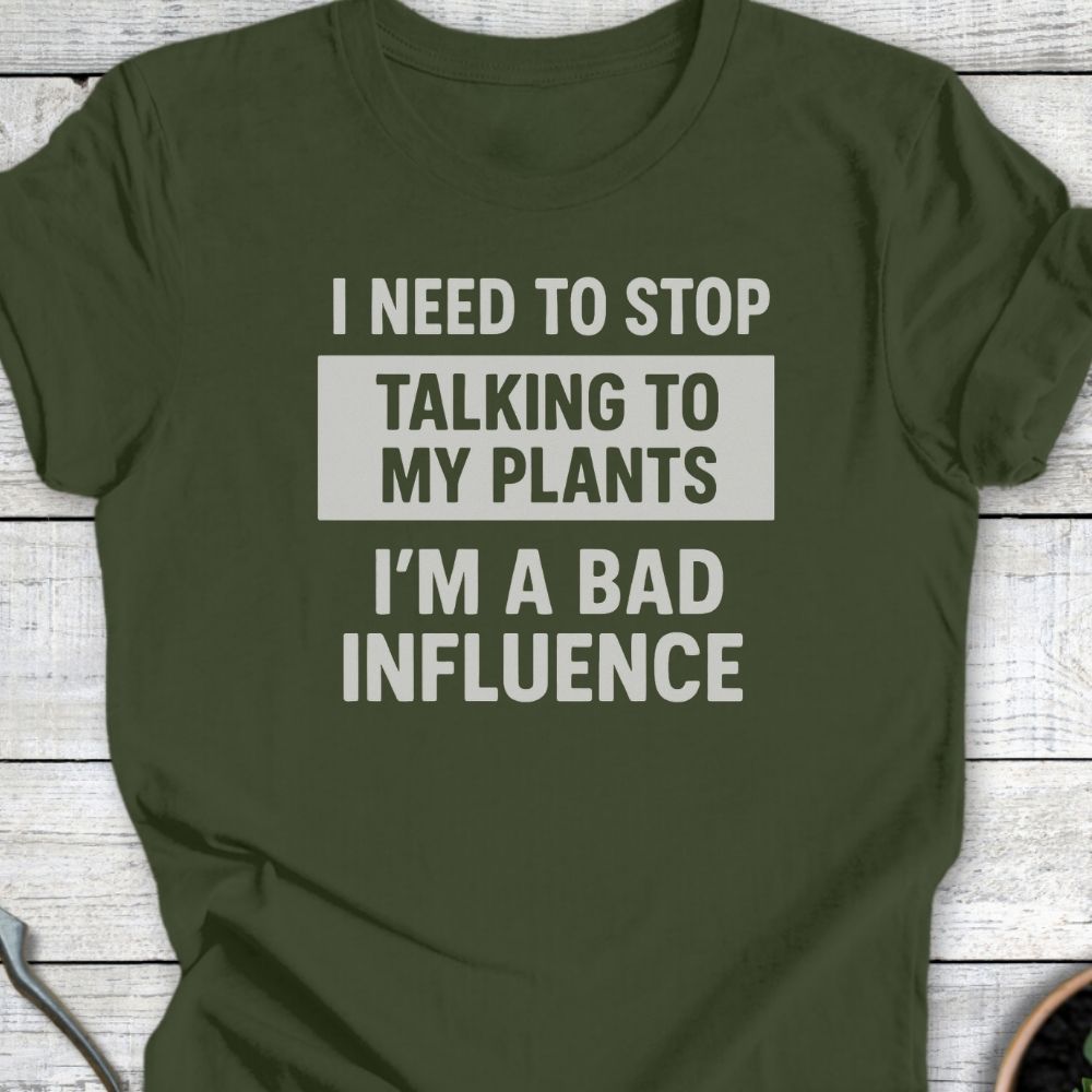 Printify T-Shirt Military Green / S I'm a Bad Influence
