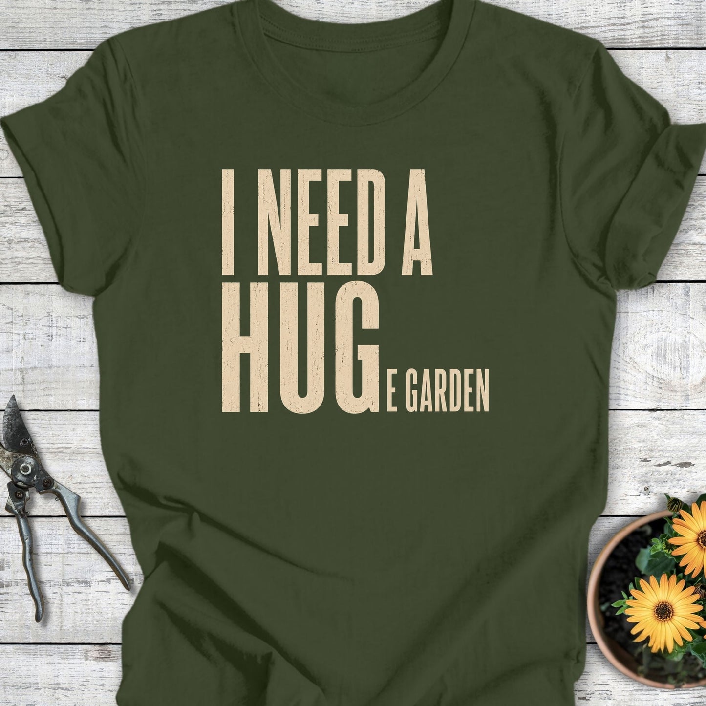 Printify T-Shirt Military Green / S I Need a Hug T-Shirt