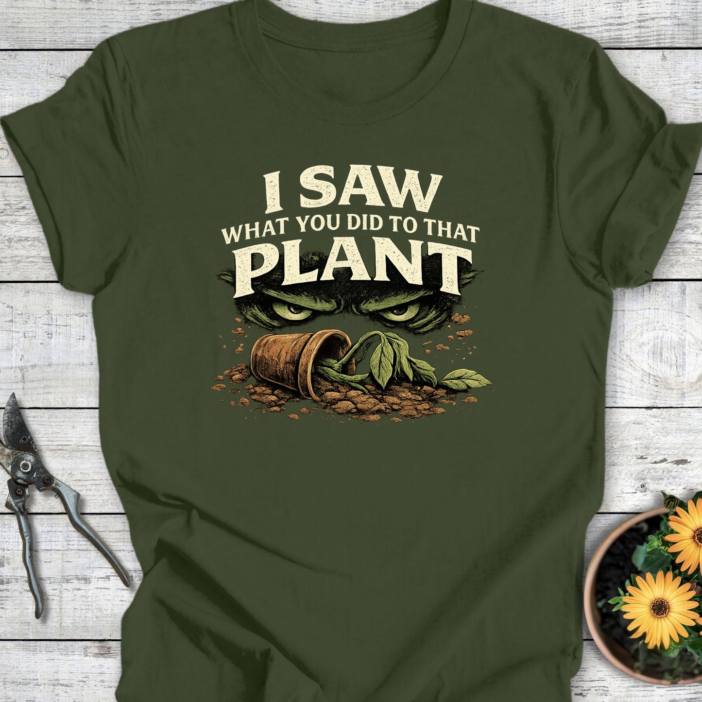 Printify T-Shirt Military Green / S I Saw What You Did T-Shirt