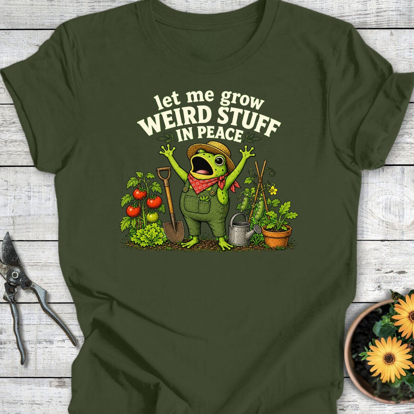 Printify T-Shirt Military Green / S In Peace T-Shirt