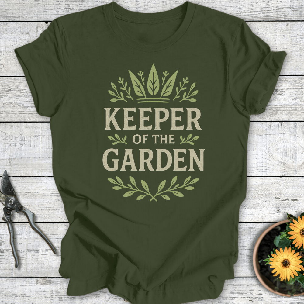 Printify T-Shirt Military Green / S Keeper of the Garden