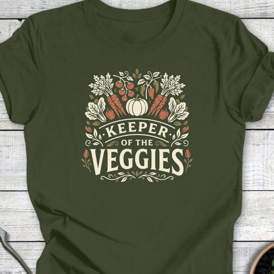 Printify T-Shirt Military Green / S Keeper of the Veggies T-Shirt
