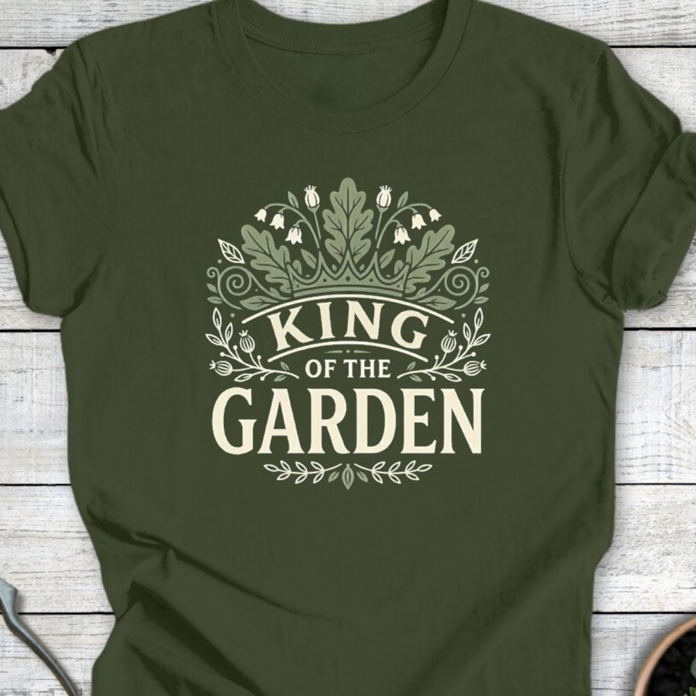 Printify T-Shirt Military Green / S King of the Garden T-Shirt