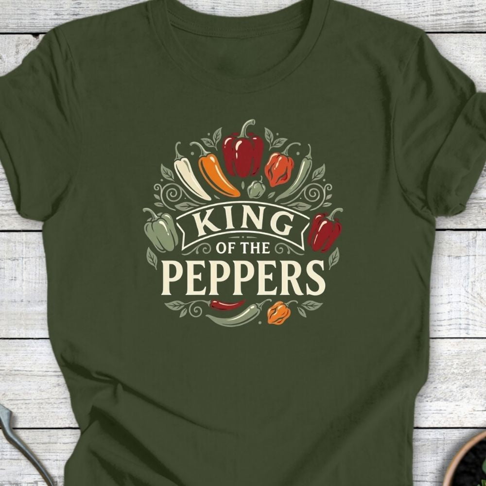 Printify T-Shirt Military Green / S King of the Peppers T-Shirt