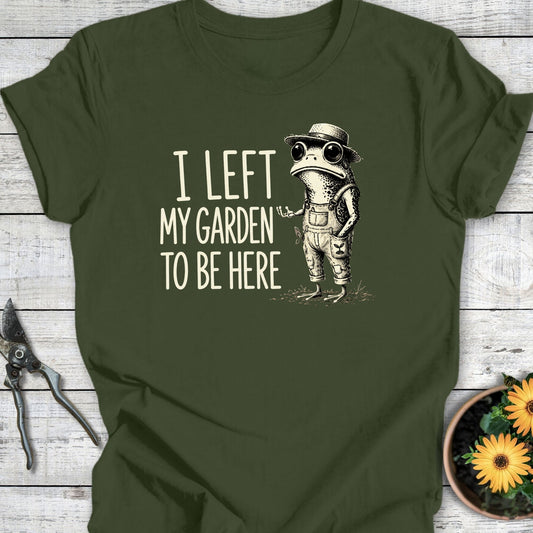 Printify T-Shirt Military Green / S Left My Garden II T-Shirt