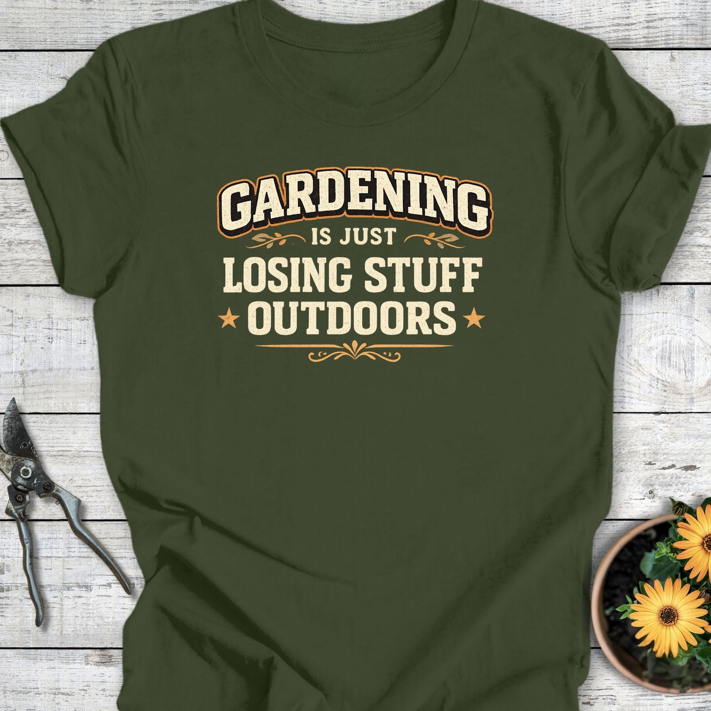 Printify T-Shirt Military Green / S Losing Stuff T-Shirt