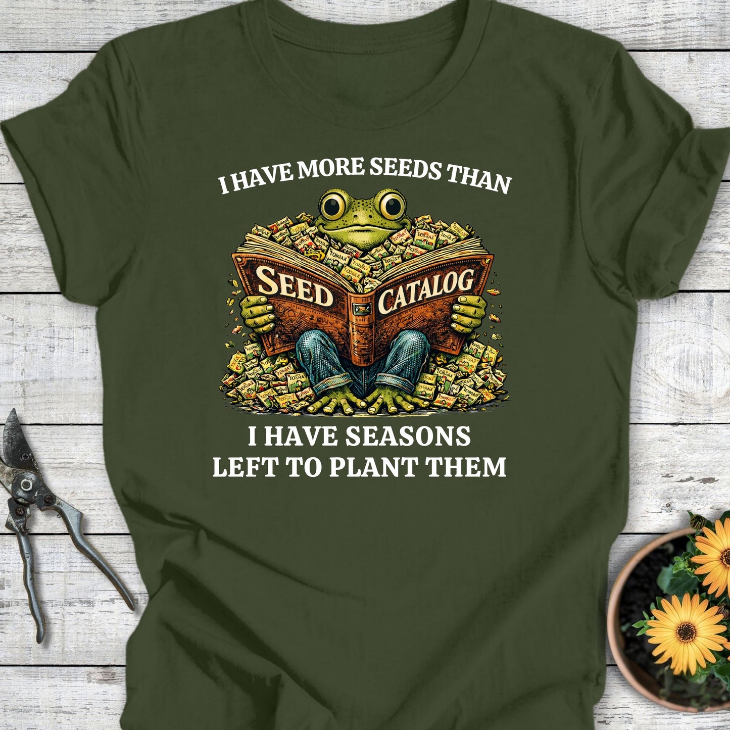 Printify T-Shirt Military Green / S More Seeds T-Shirt