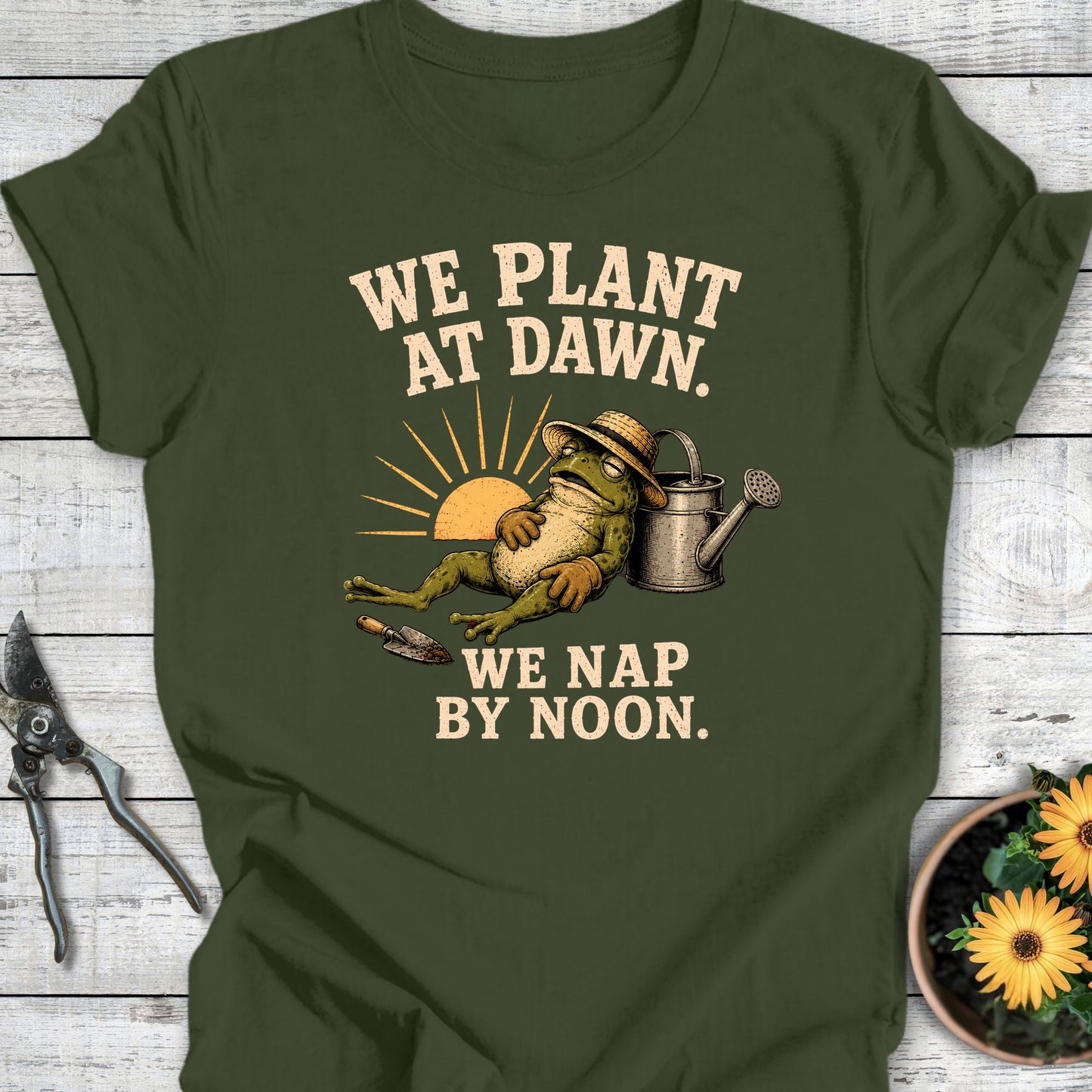 Printify T-Shirt Military Green / S Nap By Noon T-Shirt