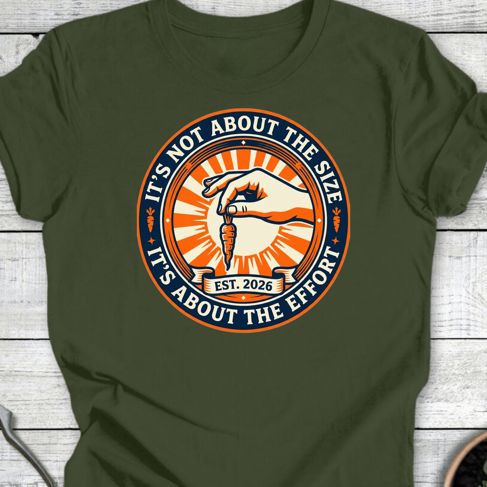 Printify T-Shirt Military Green / S Not About The Size T-Shirt