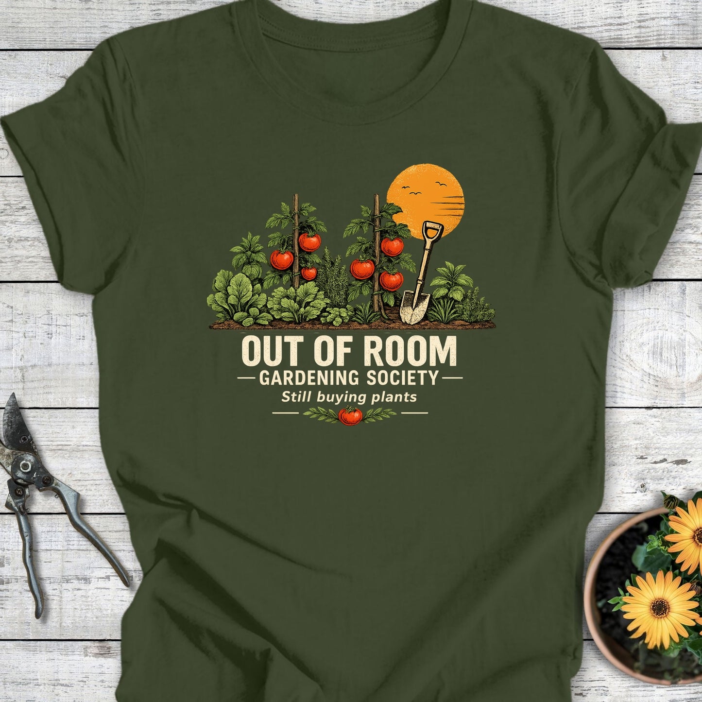 Printify T-Shirt Military Green / S Out of Room T-Shirt