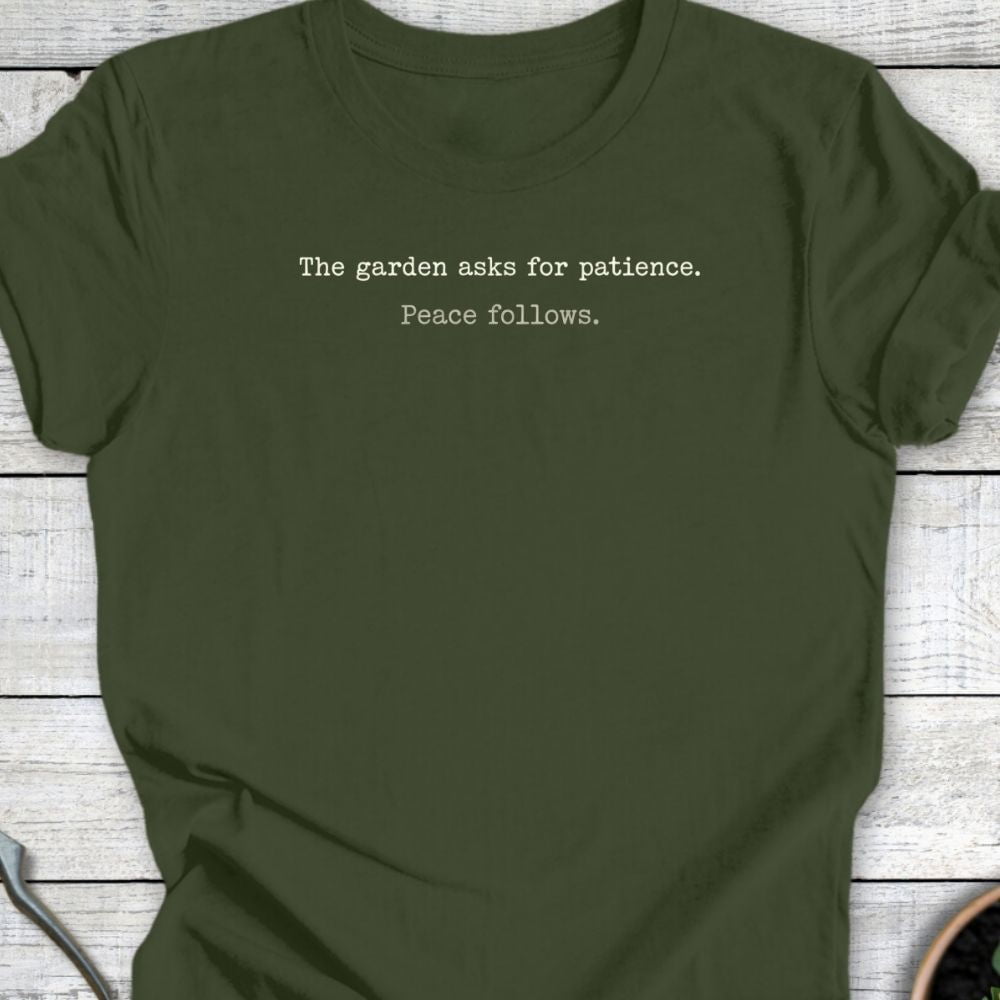 Printify T-Shirt Military Green / S Peace Follows T-Shirt