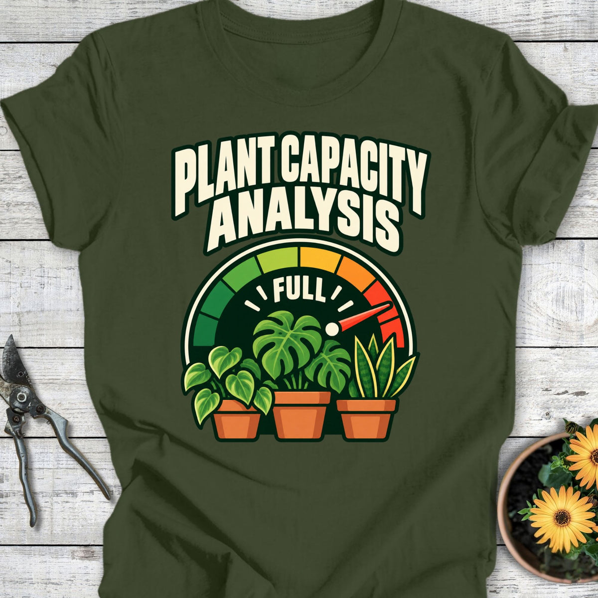 Printify T-Shirt Military Green / S Plant Capacity T-Shirt