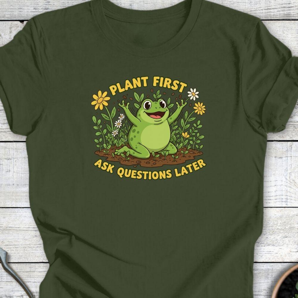 Printify T-Shirt Military Green / S Plant First