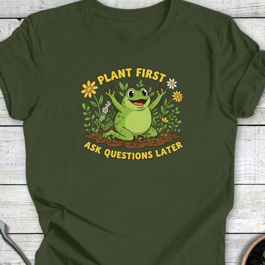 Printify T-Shirt Military Green / S Plant First