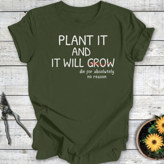 Printify T-Shirt Military Green / S Plant It