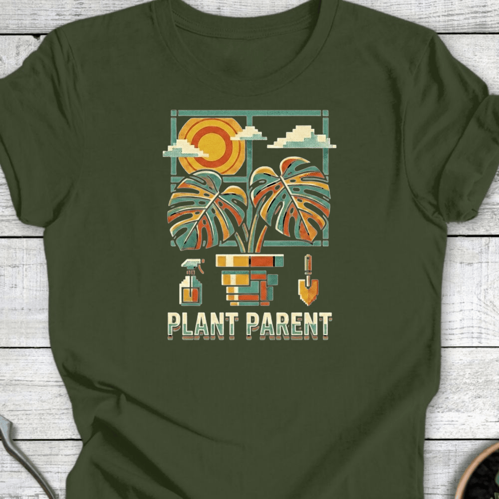 Printify T-Shirt Military Green / S Plant Parent T-Shirt