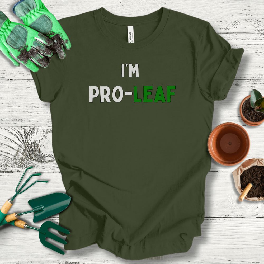 Printify T-Shirt Military Green / S Pro-Leaf