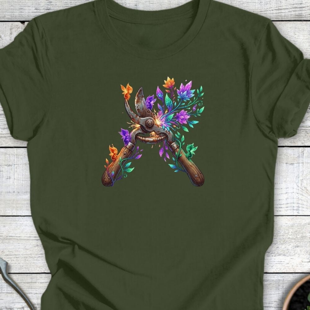 Printify T-Shirt Military Green / S Pruner's Bloom T-Shirt