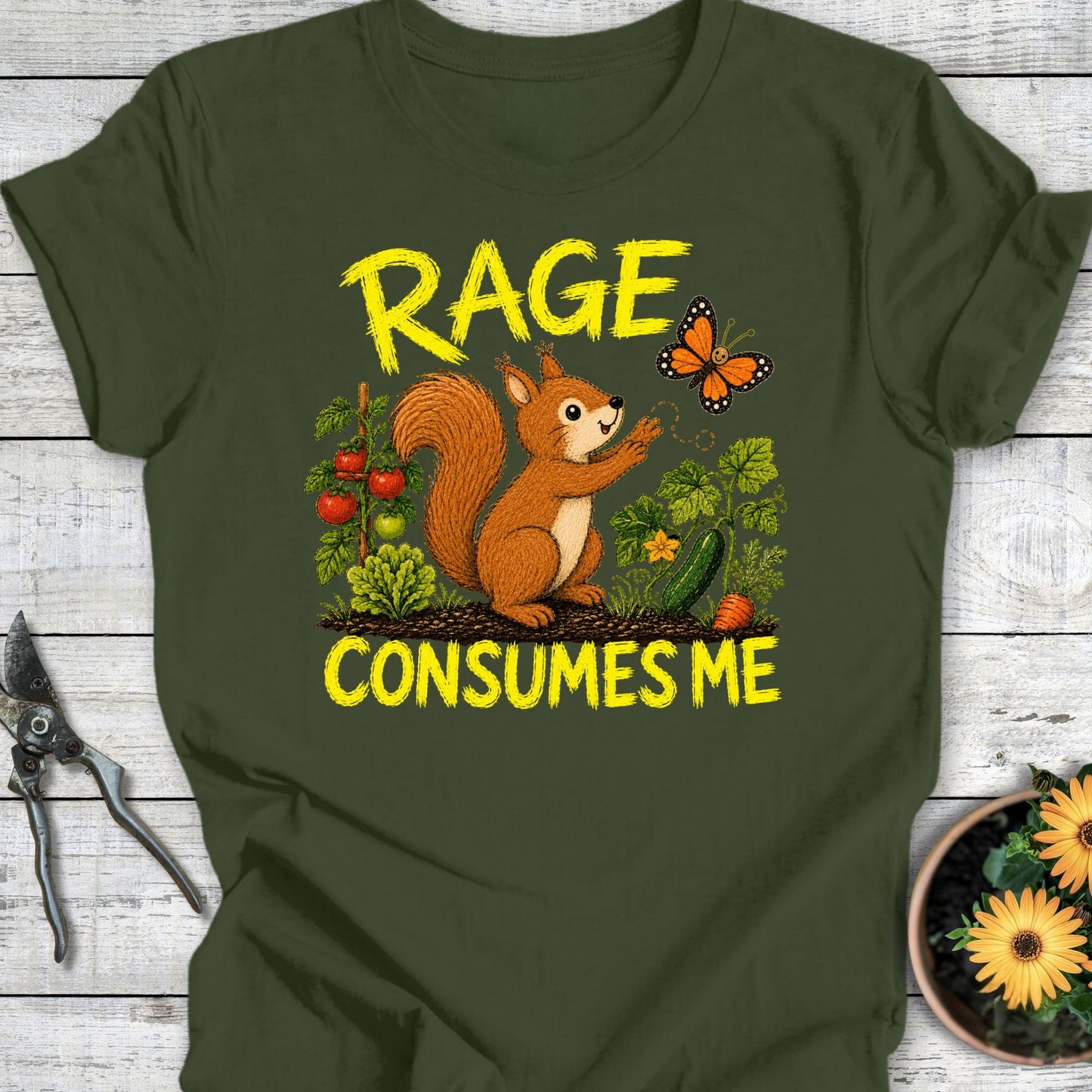 Printify T-Shirt Military Green / S Rage T-Shirt
