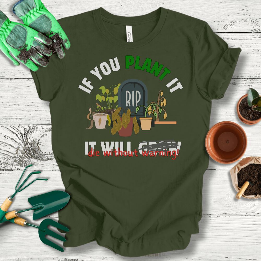 Printify T-Shirt Military Green / S RIP Plants