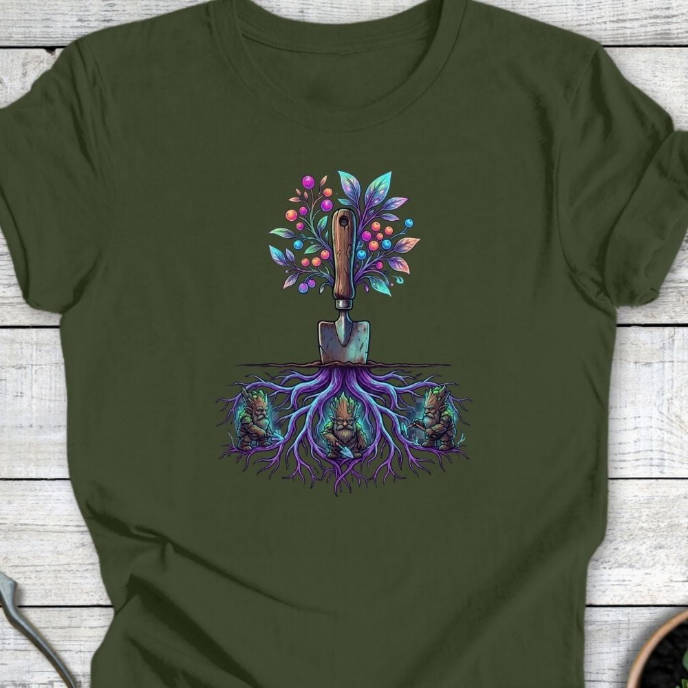 Printify T-Shirt Military Green / S Root Gnomes T-Shirt