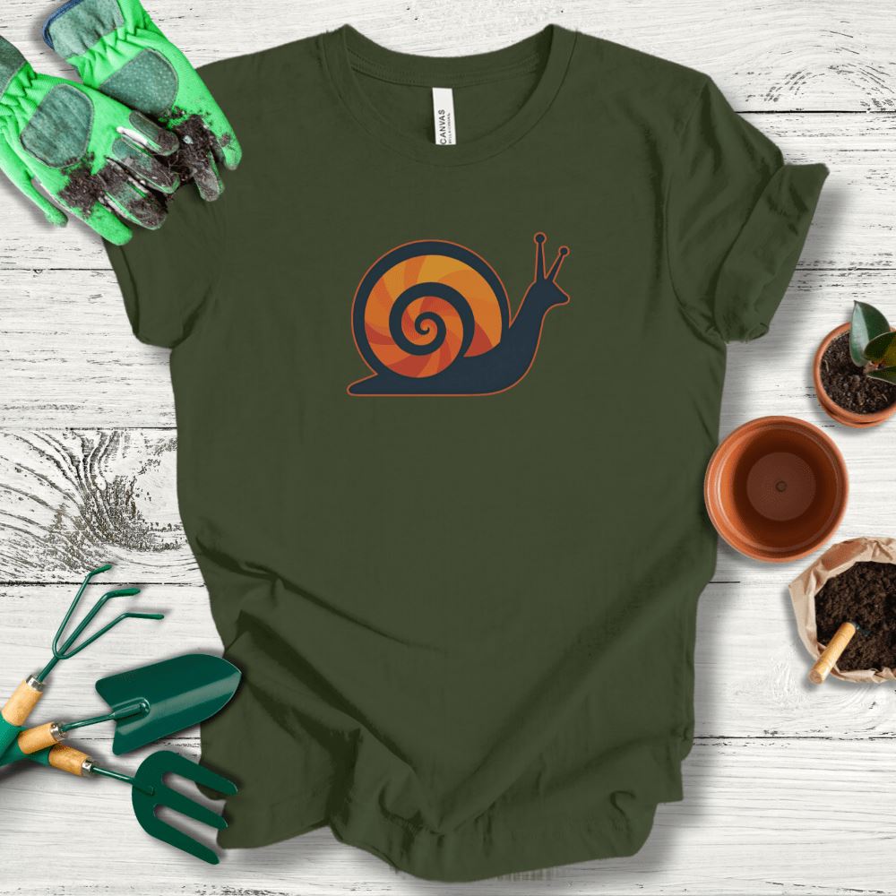 Printify T-Shirt Military Green / S Snail