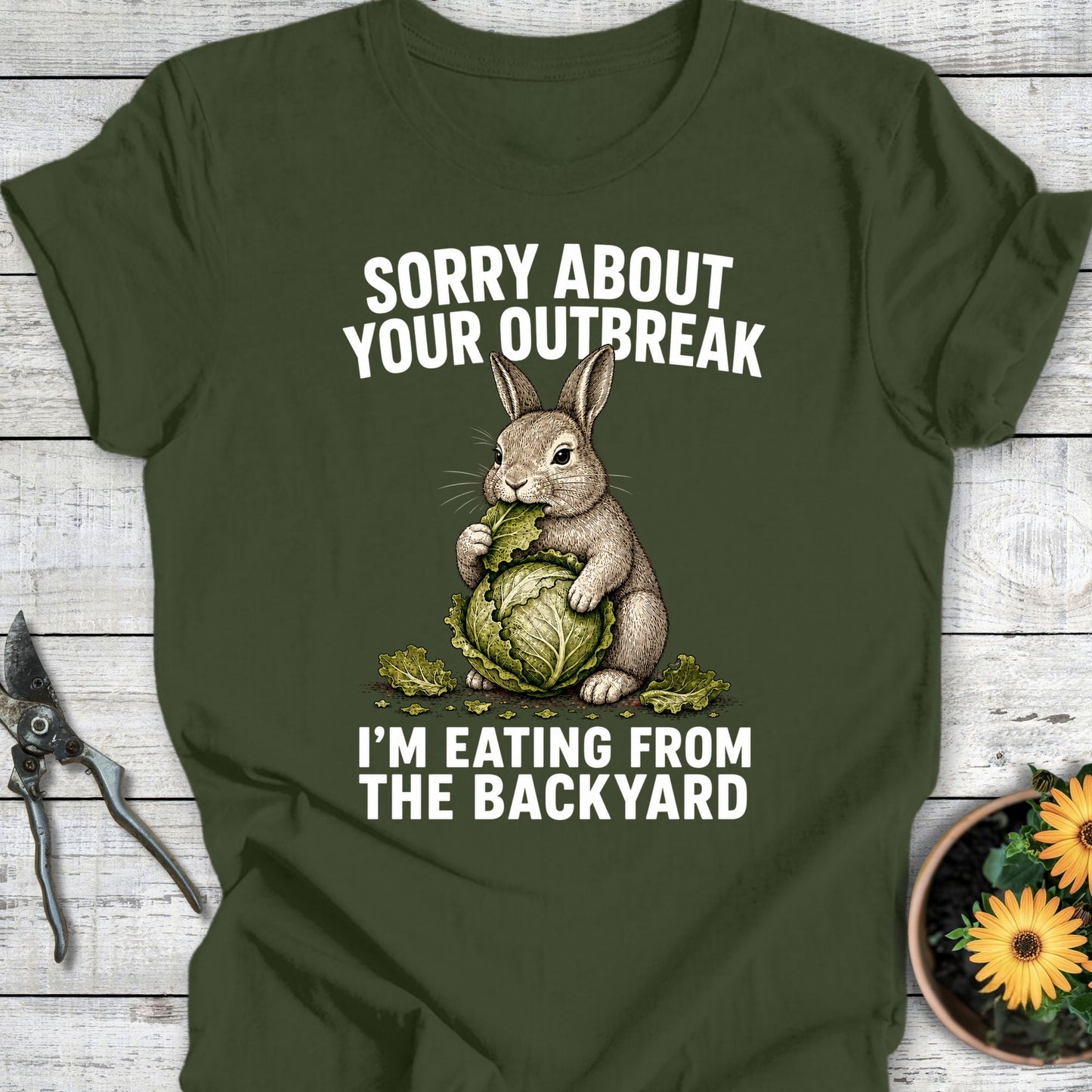 Printify T-Shirt Military Green / S Sorry T-Shirt
