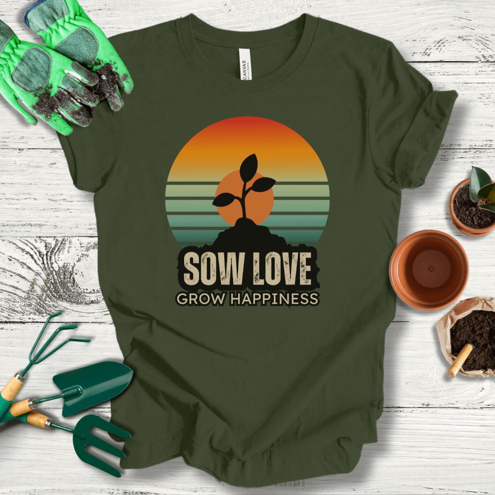 Printify T-Shirt Military Green / S Sow Love