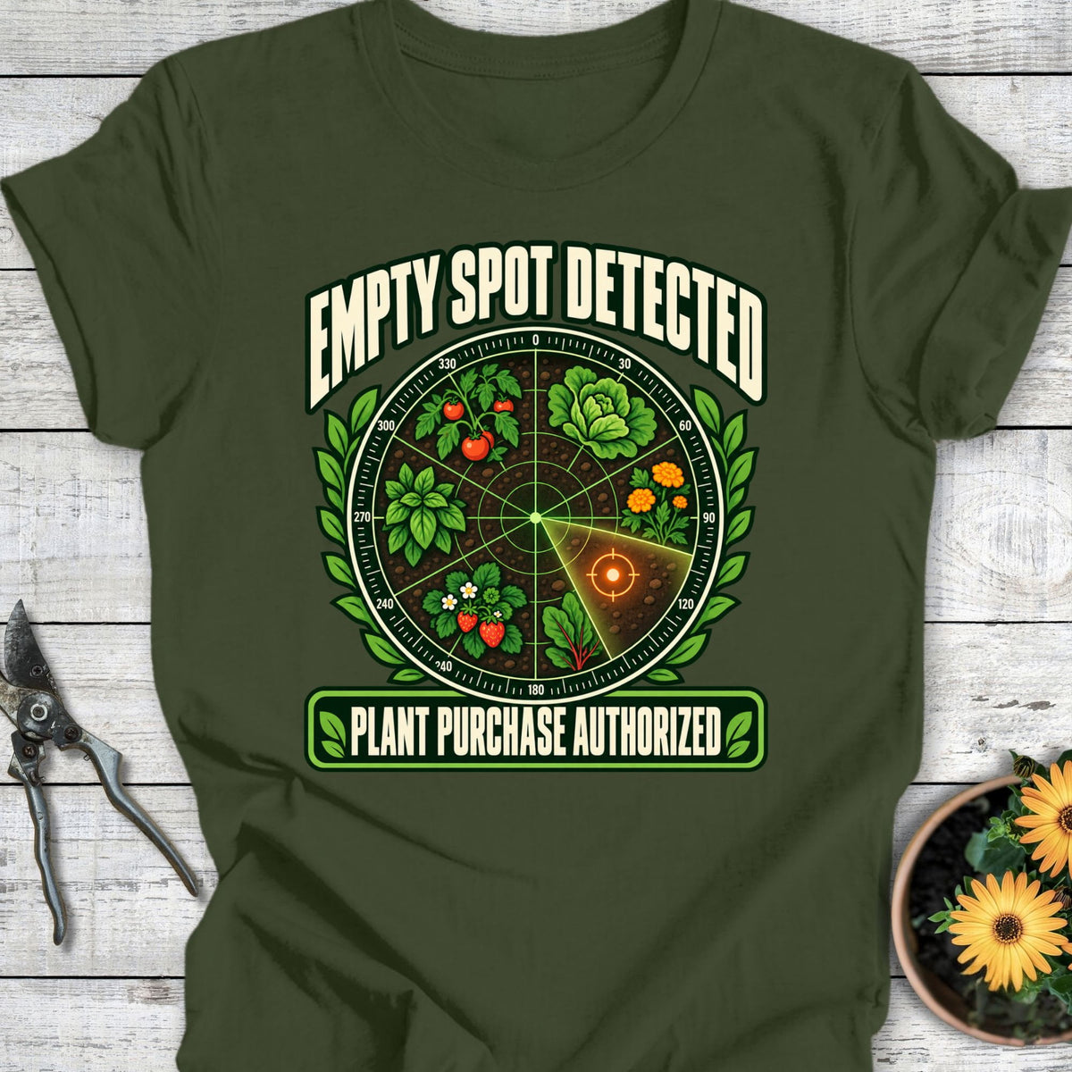 Printify T-Shirt Military Green / S Spot Detected T-Shirt