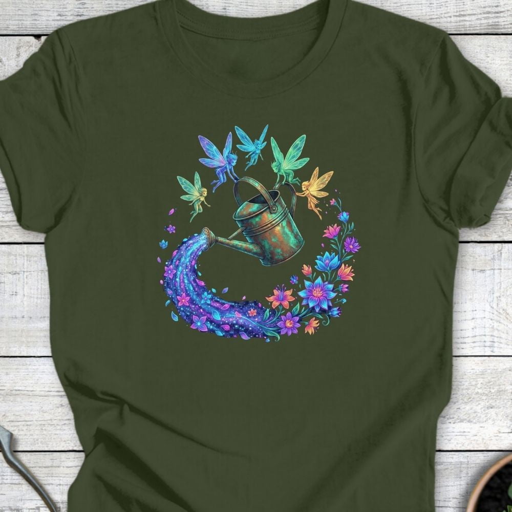 Printify T-Shirt Military Green / S Sprite Watering T-Shirt
