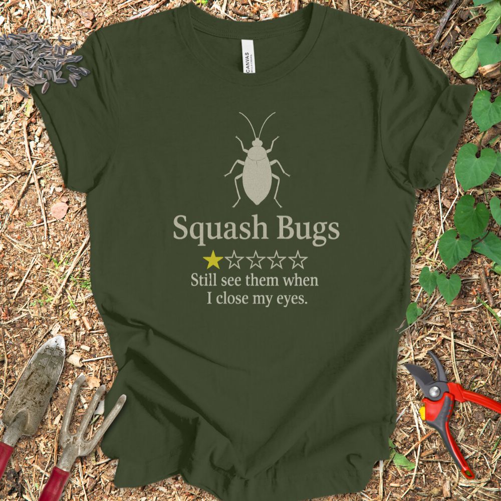 Printify T-Shirt Military Green / S Squash Bugs Review