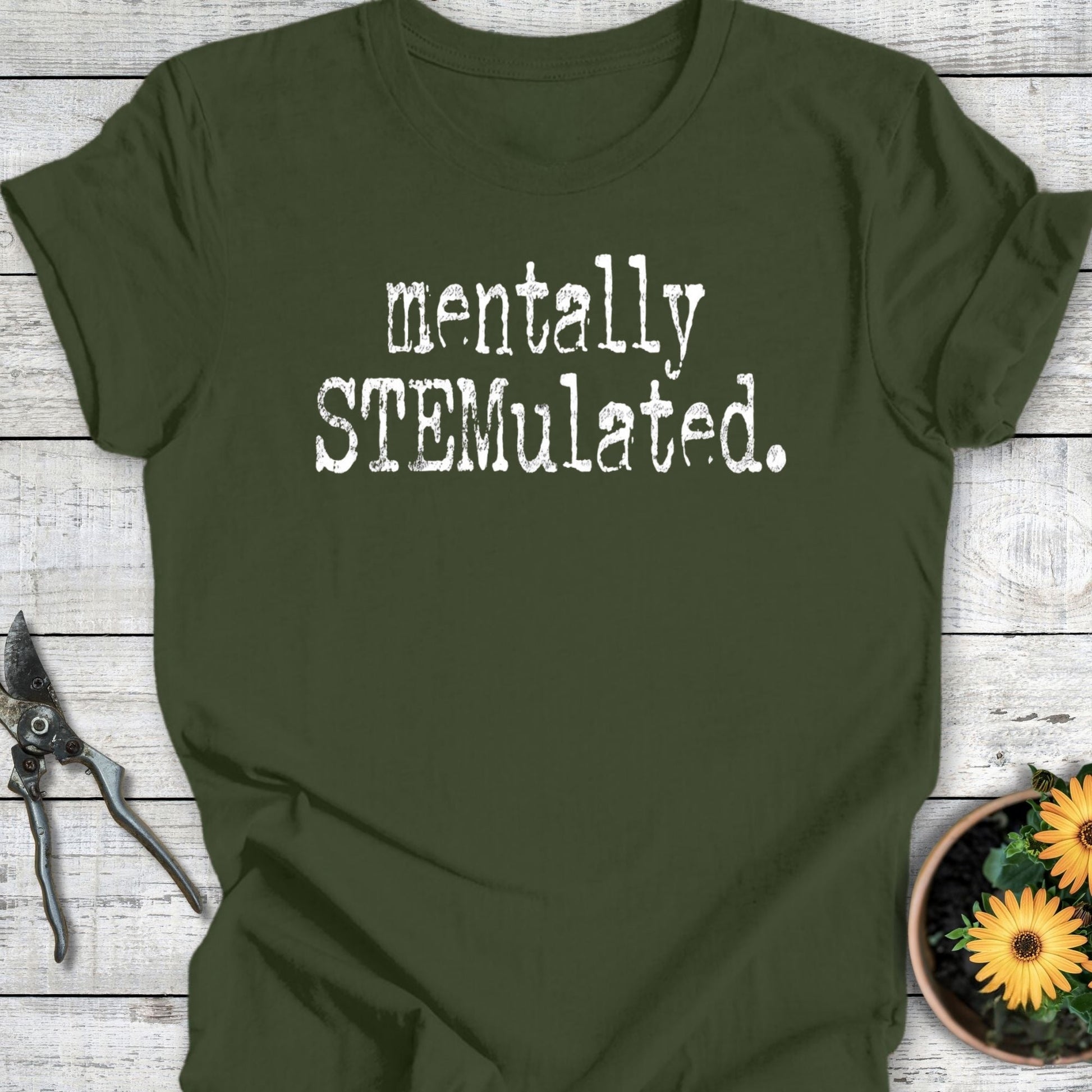 Printify T-Shirt Military Green / S Stemulated T-Shirt