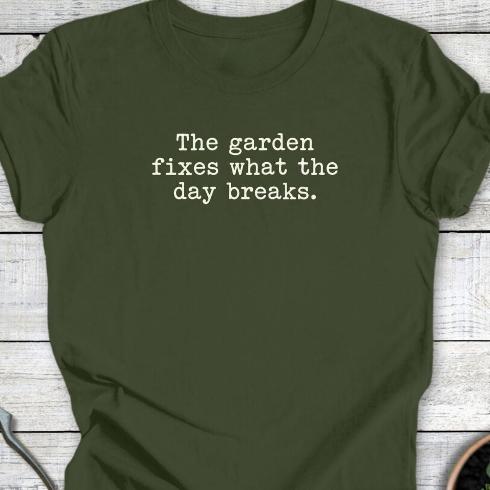 Printify T-Shirt Military Green / S The Garden Fixes T-Shirt