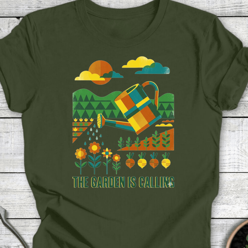 Printify T-Shirt Military Green / S The Garden is Calling T-Shirt