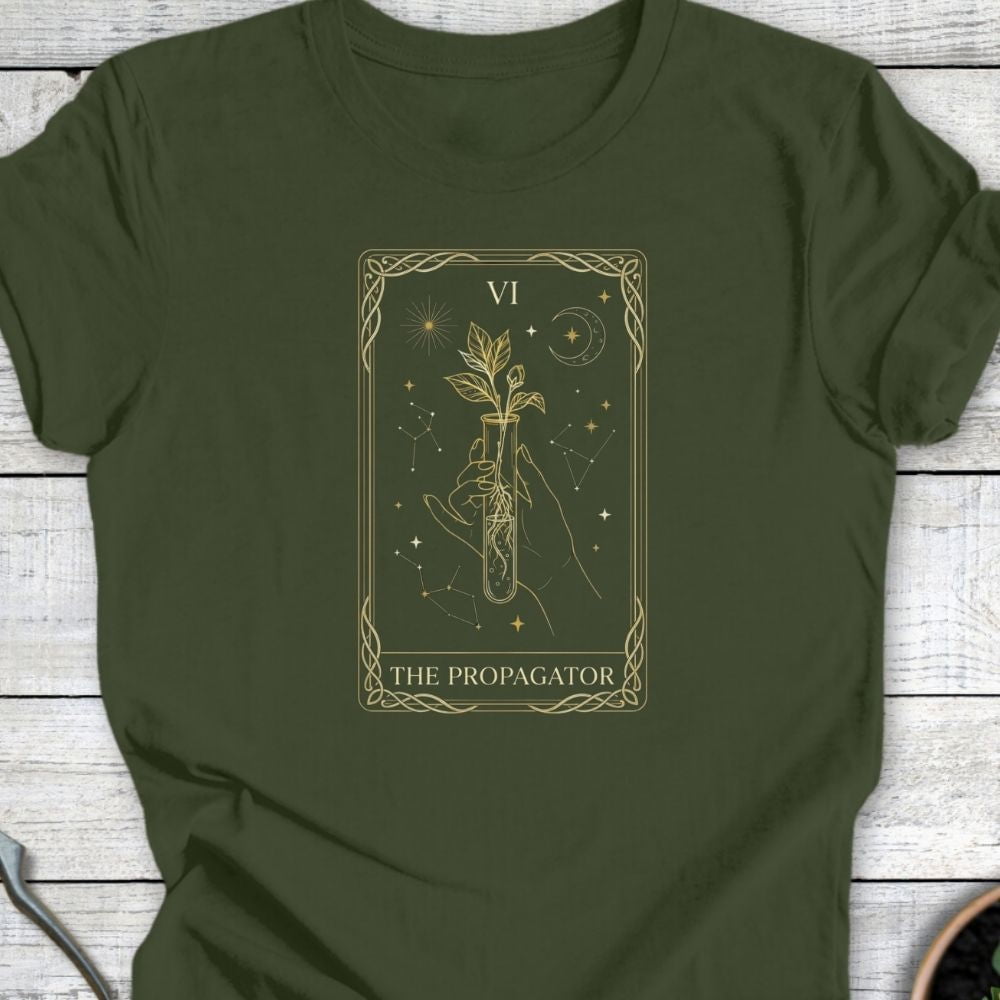 Printify T-Shirt Military Green / S The Propagator Tarot T-Shirt