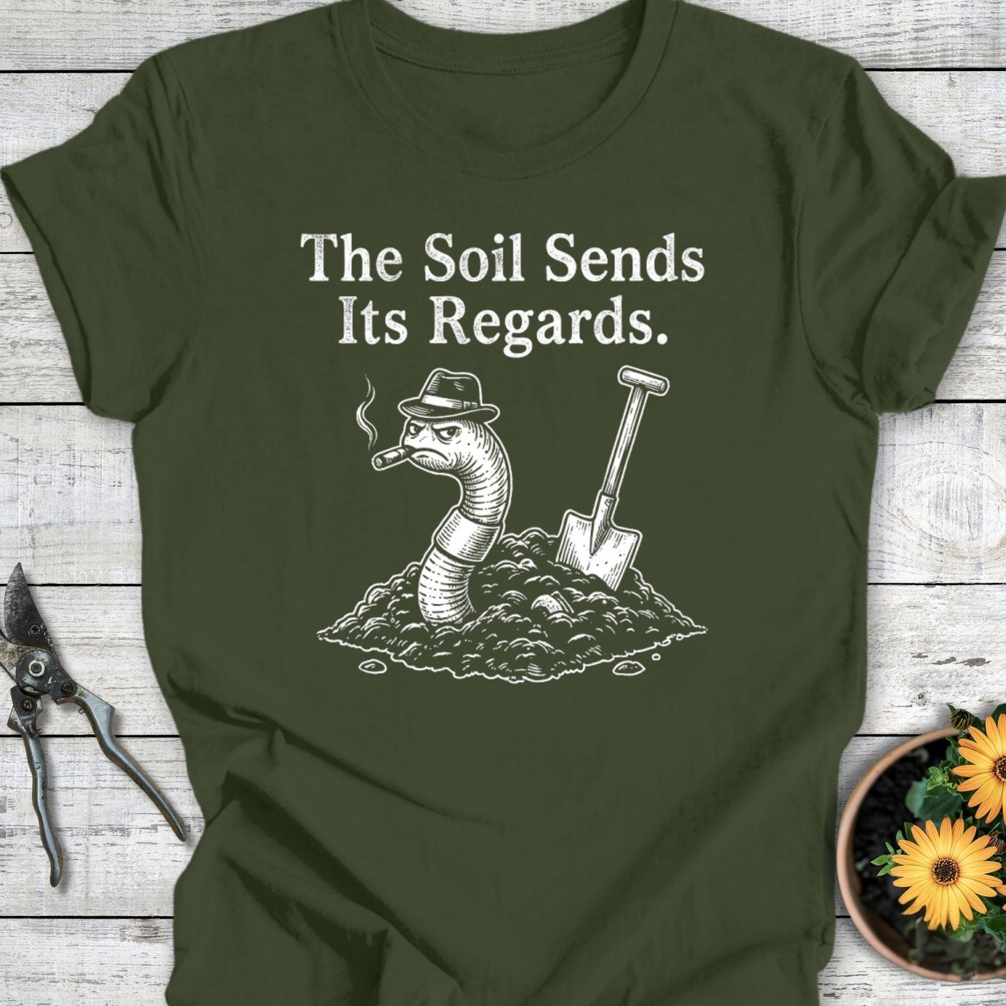 Printify T-Shirt Military Green / S The Soil Sends T-Shirt