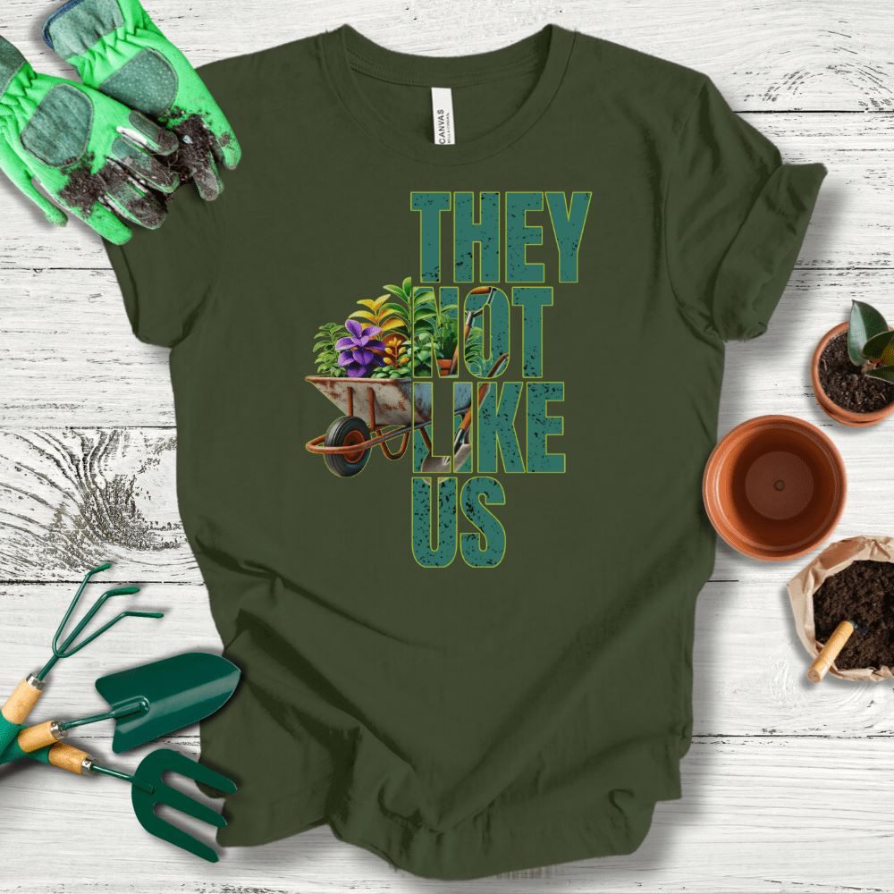 Printify T-Shirt Military Green / S They Not Like Us