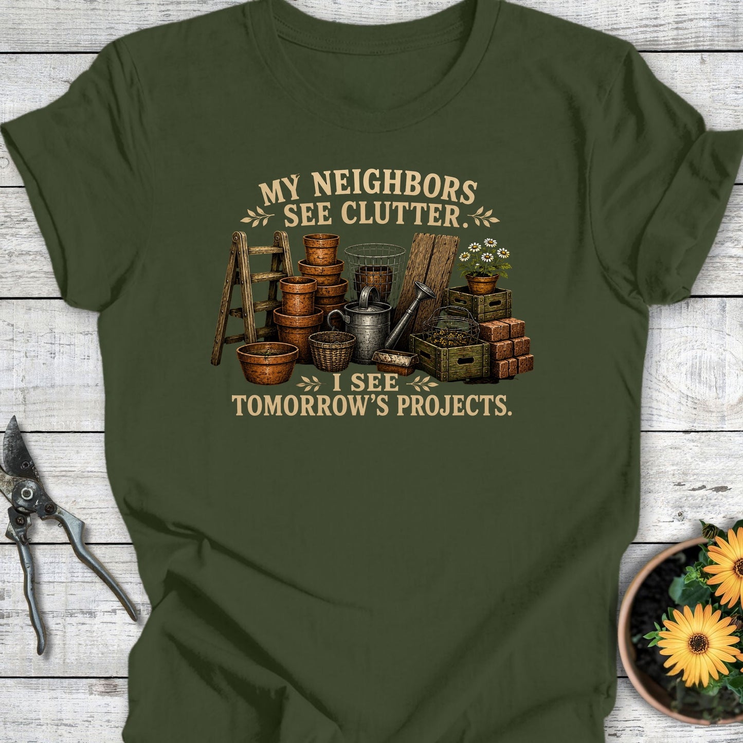 Printify T-Shirt Military Green / S Tomorrow's Projects T-Shirt