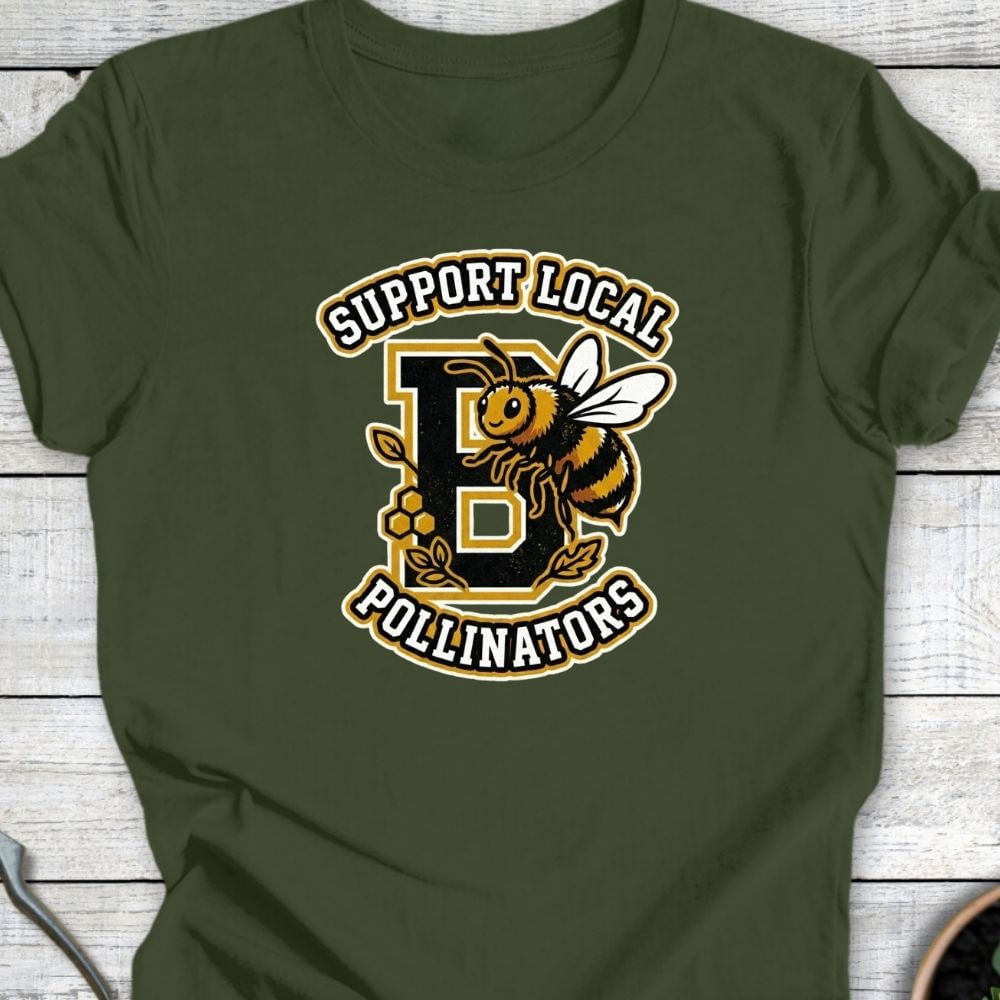 Printify T-Shirt Military Green / S Varsity Pollinnator T-Shirt