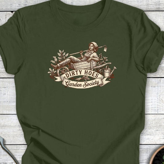 Printify T-Shirt Military Green / S Wheelbarrow Royalty II T-Shirt