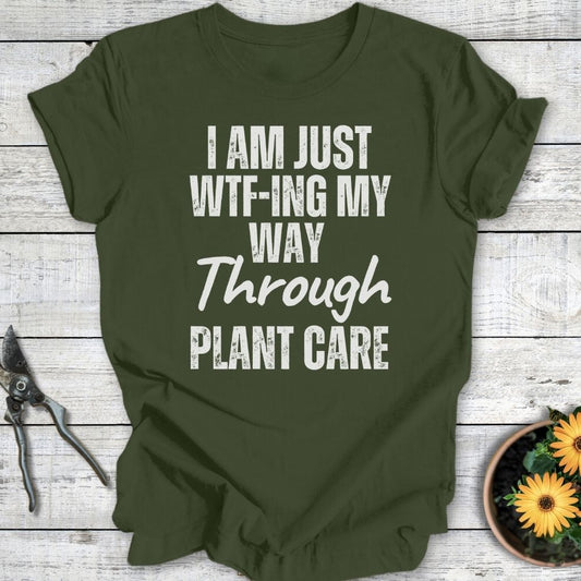 Printify T-Shirt Military Green / S WTF Plant Care