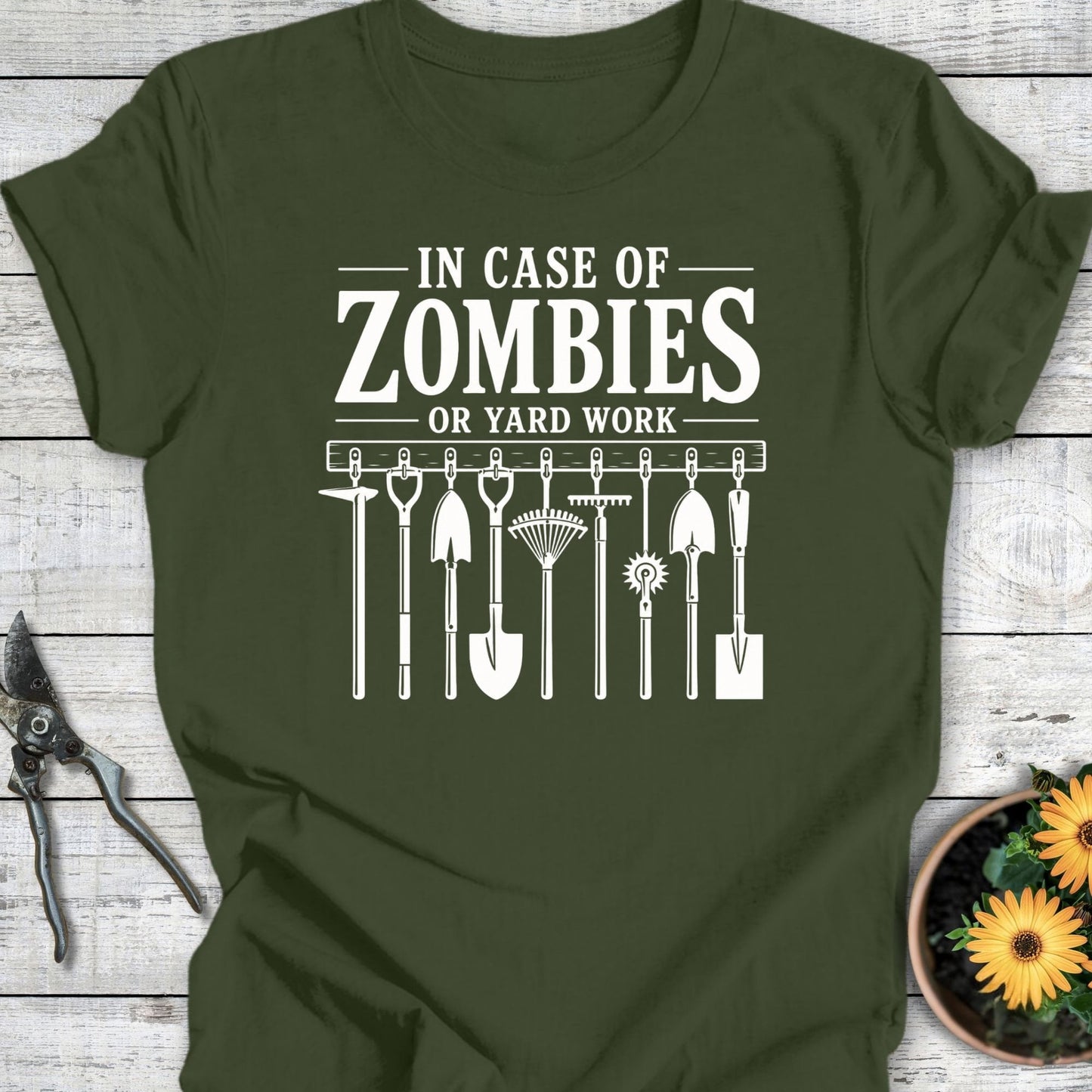 Printify T-Shirt Military Green / S Zombies T-Shirt