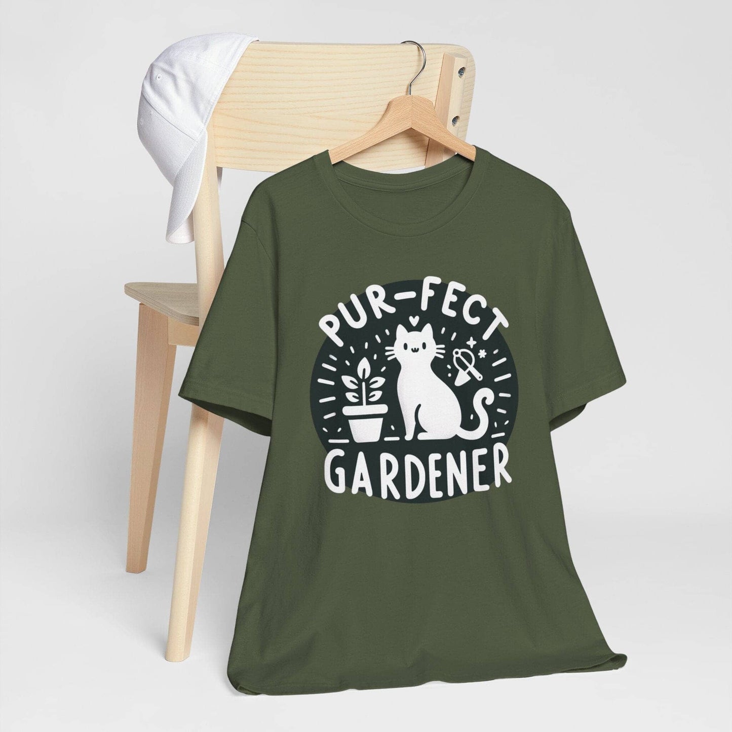 Printify T-Shirt Military Green / XS Pur-fect Gardener Unisex Jersey Short Sleeve Tee