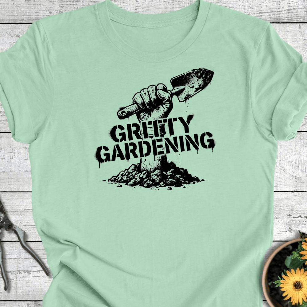 Printify T-Shirt Mint / S Gritty Gardening II T-Shirt