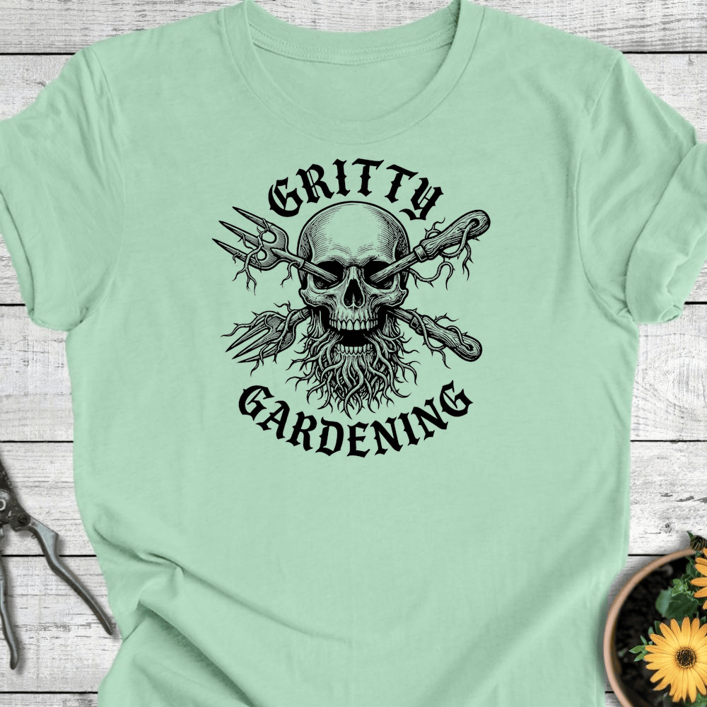 Printify T-Shirt Mint / S Gritty Gardening T-Shirt